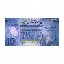 Cédula P#New 10 Tala 2023 Polímero Samoa Oceania FE