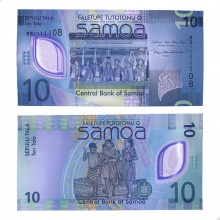 Cédula P#New 10 Tala 2023 Polímero Samoa Oceania FE