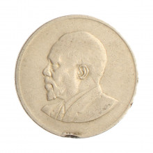 Moeda KM#5 1 Shilling 1966 MBC Quênia África Cupro Níquel Ø27,8mm 7,9gr.
