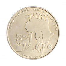 Moeda KM#797 2,5 Euros 2010 SOB/FC Portugal Europa Campeonato do Mundo da FIFA 2010 na África do Sul Cupro Níquel Ø28mm