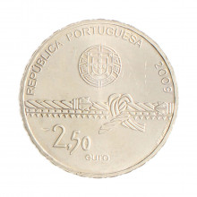 Moeda KM#793 2,5 Euros 2009 SOB/FC Portugal Europa Torre de Belém Cupro Níquel Ø28mm 10gr.