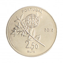 Moeda KM#816 2,5 Euros 2012 SOB/FC Portugal Europa Jogos Olímpicos de verão de 2012, Londres Cupro Níquel Ø28mm 10gr.
