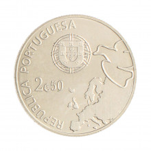 Moeda KM#857 2,5 Euros 2015 SOB/FC Portugal Europa 70 anos de paz na Europa Cupro Níquel Ø28mm 10gr.