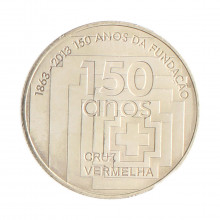 Moeda KM#856 2,5 Euros 2013 SOB/FC Portugal Europa 150º aniversário da Cruz Vermelha Internacional Cupro Níquel Ø28mm 10