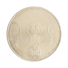 Moeda KM#860 2,5 Euros 2015 SOB/FC Portugal Europa Jogos Olímpicos Rio 2016 Cupro Níquel Ø28mm 10gr.