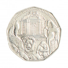 Moeda KM#3091 5 Euros 2002 FC Áustria Europa 250º aniversário do Jardim Zoológico de Schönbrunn Prata 800 Ø28,5mm 10gr.