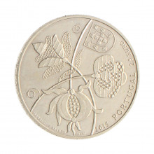 Moeda KM#861 2,5 Euros 2015 SOB/FC Portugal Europa Colchas de Castelo Branco Cupro Níquel Ø28mm 10gr.