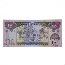 Cédula P#5b 100 Shillings 1996 Somalilândia África FE