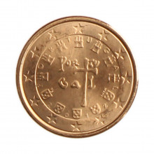 Moeda KM#740 1 Euro Cent 2012 FC Portugal Europa Aço Revestido de Cobre Ø16,25mm 2,3gr.
