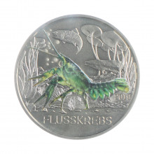 Moeda KM#3296 3 Euros 2019 FC Áustria Europa O lagostim Cupro-Níquel Ø34mm 16gr.
