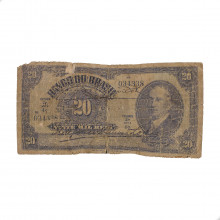 Cédula R-205A 20 Mil Réis 1930 C/ Durex UTG
