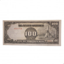 Cédula P#112a 100 Pesos 1944 Filipinas Ásia SOB/FE