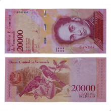 Cédula P#99c 20000 Bolivars 2017 Venezuela América FE