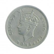 Moeda KM#17b 6 Pence 1947 MBC Rodésia do Sul África Cupro-Níquel Ø19,41mm 2,83gr.