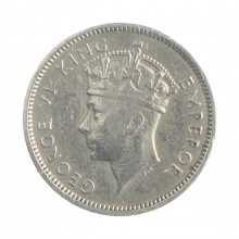 Moeda KM#10 6 Pence 1937 MBC Rodésia do Sul África Prata 0.925 Ø19,3mm 2,83gr.