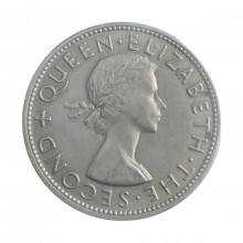 Moeda KM#31 ½ Crown 1954 MBC Rodésia do Sul África Cupro-Níquel Ø32,3mm 14,14gr.