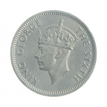 Moeda KM#21 6 Pence 1950 MBC Rodésia do Sul África Cupro-Níquel Ø19,3mm 2,83gr.