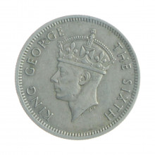 Moeda KM#21 6 Pence 1952 MBC Rodésia do Sul África Cupro-Níquel Ø19,3mm 2,83gr.