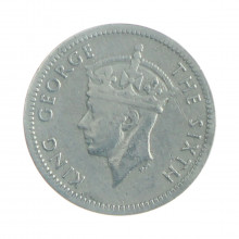 Moeda KM#20 3 Pence 1948 MBC Rodésia do Sul África Cupro-Níquel Ø16mm 1,41gr.