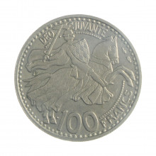 Moeda KM#133 100 Francs 1950 SOB Mônaco Europa Cupro-Níquel Ø30mm 12gr.