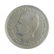 Moeda KM#133 100 Francs 1950 SOB Mônaco Europa Cupro-Níquel Ø30mm 12gr.