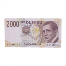 Cédula P#115 2000 Liras 1990 Itália Europa FE