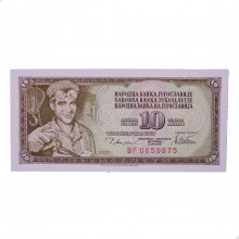 Cédula P#87a 10 Dinars 1978 Iugoslávia Europa SOB/FE