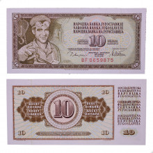 Cédula P#87a 10 Dinars 1978 Iugoslávia Europa SOB/FE