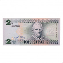 Cédula P#54a 2 Litai 1993 Lituânia Europa FE
