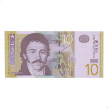 Cédula P#46a 10 Dinars 2006 Sérvia Europa FE