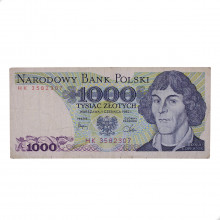 Cédula P#146c 1000 Zlotys 1982 Polónia Europa MBC