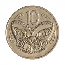 Moeda KM#41.1 10 Cents 1980 SOB/FC Nova Zelândia Oceania Rainha Elizabeth Cupro-níquel Ø23,62mm 5,65gr.