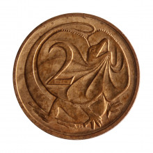 Moeda KM#79 2 Cents 1989 SOB/FC Austrália Oceania Rainha Elizabeth Bronze Ø21,59mm 5,18gr.