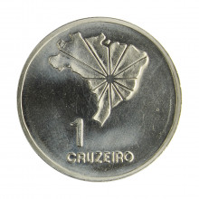Moeda V-324A 1 Cruzeiro 1972 FC Espelhada Níquel Ø29mm 10gr.
