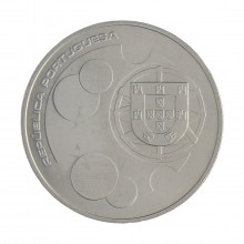 Moeda KM#808 10 Euros 2011 FC Portugal Europa 25º aniversário da adesão de Portugal e Espanha à União Europeia Cupro-níq