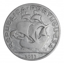 Km#581 5 Escudos 1933 MBC Portugal Europa