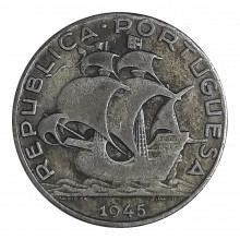 Km#580 2,50 Escudos 1945 MBC  Portugal Europa