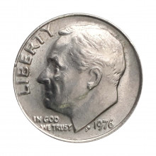 Km#195A 1 Dime 1976 SOB/FC Estados Unidos América