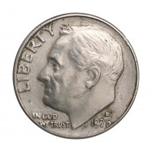 Km#195A 1 Dime 1975 D MBC Estados Unidos América