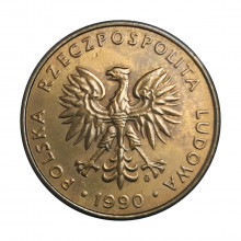 Y#152.2 10 Zlotych 1990 SOB Polônia Europa