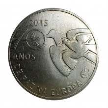 Km#857 2,50 Euro 2015 FC Portugal Europa 70 Anos de Paz na Europa