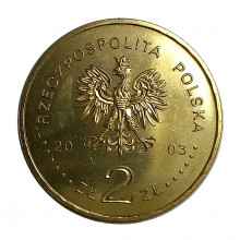 Y#455 2 Zlote 2003 FC Polônia Europa 150º Aniversário da Origem da Indústria de Petróleo e Gás