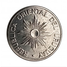 Km#95 1 Novo Peso 1989 SOB/FC Uruguai América