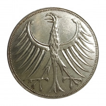 KM#112 5 Deutsche Mark 1970 D MBC+ Alemanha República Federativa Europa
