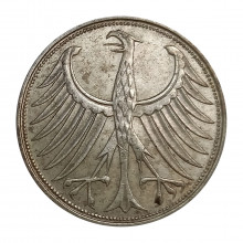 KM#112 5 Deutsche Mark 1965 F MBC+ Alemanha República Federativa Europa