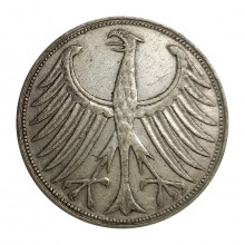 KM#112 5 Deutsche Mark 1951 F MBC Alemanha República Federativa Europa