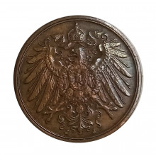 KM#16 2 Pfennig 1906 J MBC+ Alemanha Império Europa