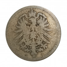 KM#4 10 Pfennig 1876 J BC/MBC Alemanha Império Europa