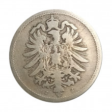 KM#4 10 Pfennig 1875 J MBC Alemanha Império Europa