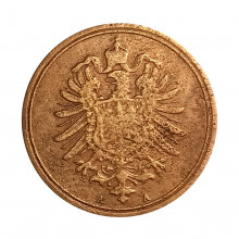KM#1 1 Pfennig 1874 A MBC Alemanha Império Europa